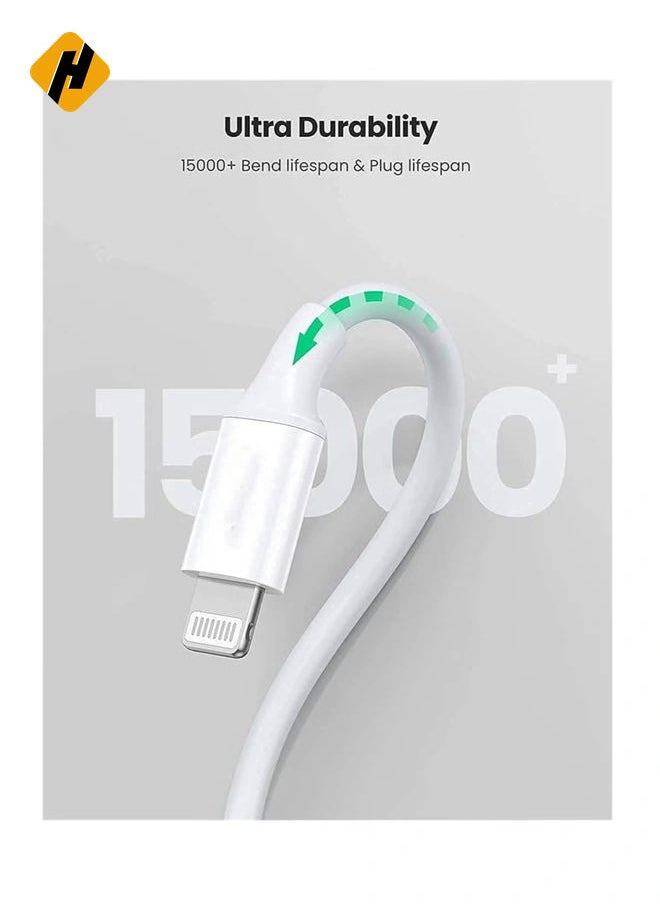 HuHa 20W Fast Charging Compaible For iphone 12 mini/12/12 Pro/13/13 pro/13 promax/13mini,Type C to Lightning Cable[MFi Certified] USB C to Apple PD Cable Fast Charger, iPad, Macbook (White 1M)  - Image 5