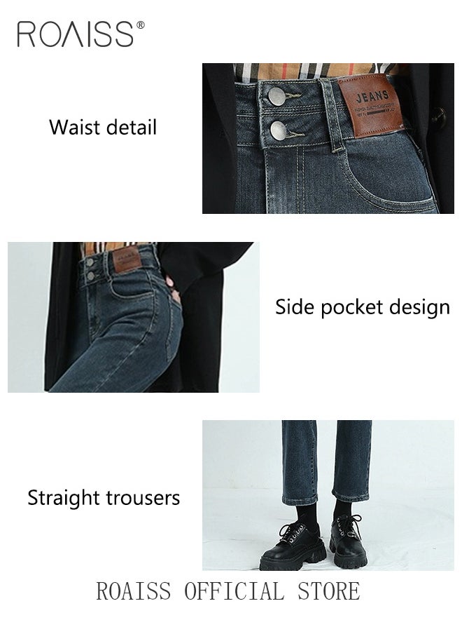 Women Highwaisted Cigarette Pants Loose Straight Pants Womens Versatile Jeans Solid Color Design High Waisted Slimming Womens Cropped Pants - pzsku/ZC03EFB4DD35376490F29Z/45/_/1721899606/390971a9-75fe-40b9-b62c-8aedf4a79eaa