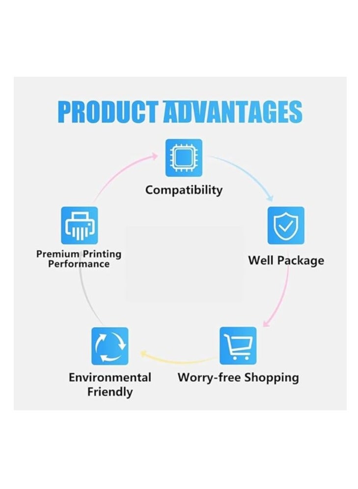 Terabyte GT52 GT53 Ink Bottle for H Ink Tank 319 410 419 Smart Tank 500 502 508 511 514 515 518 519 530 531 532 533 538 571 615 618 655 720 750 790 DeskJet GT 5810 5820 5822 115 118 310 311 (Pack of 4)  - Image 3