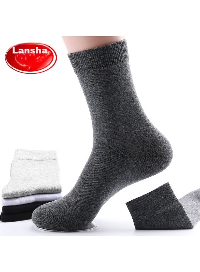 LANG SHA Langsha Men's Socks, Spring And Summer Pure Cotton, Men's Long Socks, Antibacterial And Odor-resistant, High Tube Socks, Business Casual, All-cotton Socks - Image 3