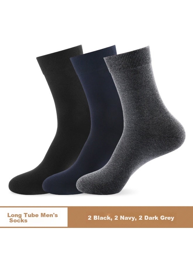 LANG SHA Langsha Men's Socks, Spring And Summer Pure Cotton, Men's Long Socks, Antibacterial And Odor-resistant, High Tube Socks, Business Casual, All-cotton Socks - Image 2