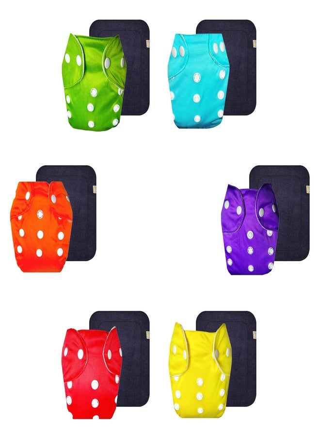 حفاضات قماشية دمبلدو لايت مع حشوة رمادية (عبوة من 6 قطع) | ملائمة تمامًا | مانعة للتسرب | سريعة الجفاف | تغيير حفاضات بدون قلق | من 3 أشهر إلى سنتين | للجنسين - Image 1