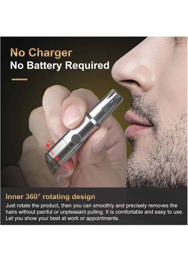 Excefore - Nose Hair Trimmer, Manual Nose Hair Trimmer, Professional Nose & Ear Hair Clipper, Stainless Steel Nose Hair Remover, Unisex, Battery-Free, Washable, Painless - Image 1