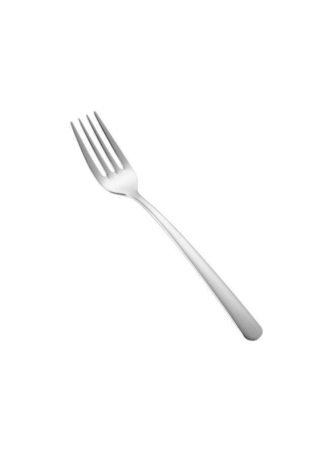 Restaurantware Speculo 7 Inch Dessert Forks, Set of 2 Dishwasher Safe Small Forks - Polished Finish, Round Edge, Silver 18/0 Stainless Steel Appetizer Forks, For Appetizers, Desserts, Or Samples - Image 2