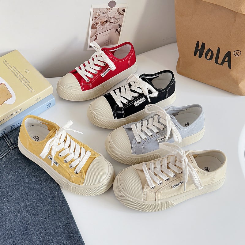 Women's Canvas Low Top Sneakers - Image 1