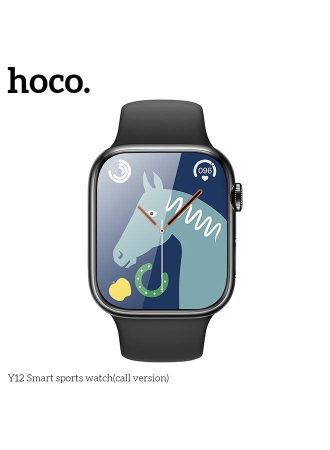 هوكو. سماعة رياضية ذكية Y12 (نسخة الاتصال) باللون الأسود - Image 3