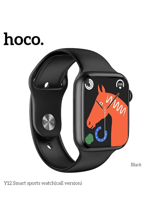 هوكو. سماعة رياضية ذكية Y12 (نسخة الاتصال) باللون الأسود - Image 2