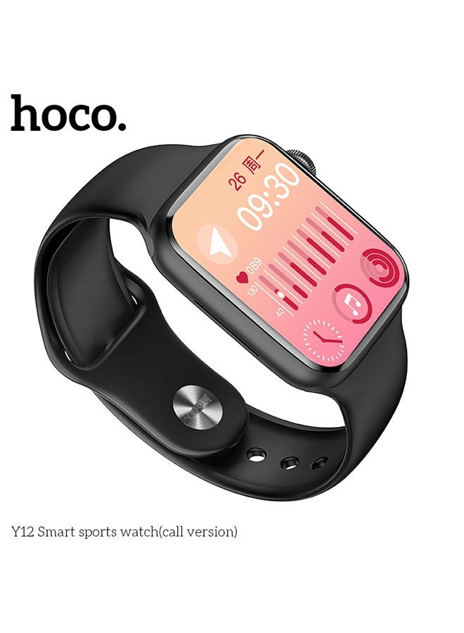 هوكو. سماعة رياضية ذكية Y12 (نسخة الاتصال) باللون الأسود - Image 5