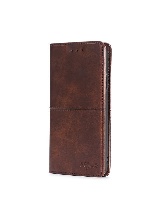 HuHa Case Cover For ZTE Tempo X/Vantage/Z839/N9137 Cow Texture Magnetic Horizontal Flip Leather Phone Case(Dark Brown) - Image 2