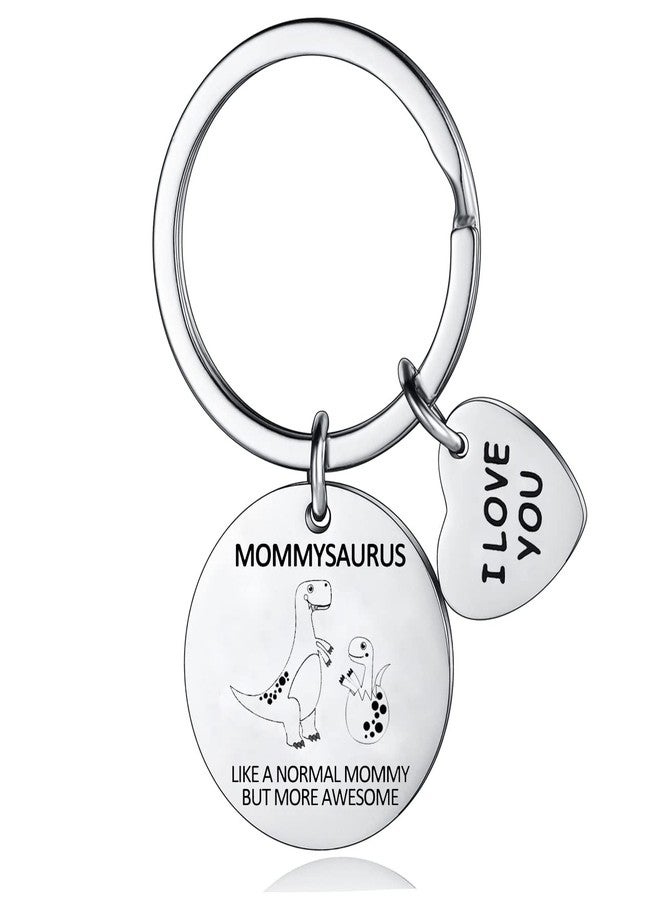 Waeceip Mommy Keychain - Mommy Gifts from Daughter Son Mother's Day Birthday Christmas - Funny Mommysaurus Keychain I Love You - Image 1