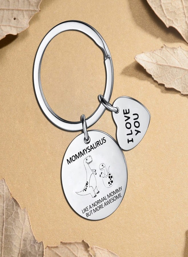 Waeceip Mommy Keychain - Mommy Gifts from Daughter Son Mother's Day Birthday Christmas - Funny Mommysaurus Keychain I Love You - Image 4