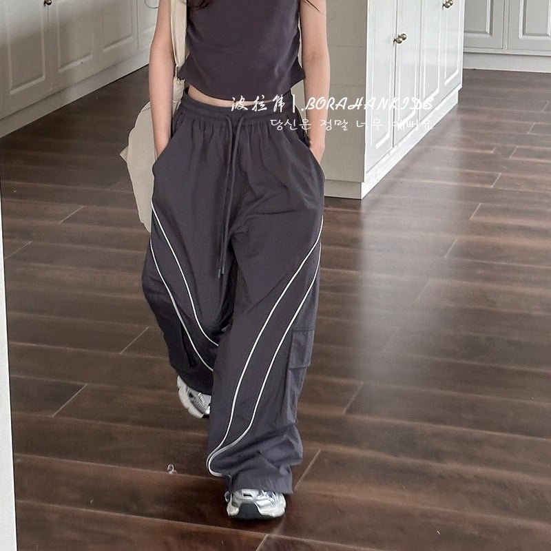 Girls' Fashion Workwear Casual Pants 2025 Arrival Zhongda Children'S Loose Straight Boys' Anti-Mosquito Pants Children'S Wear - Image 1