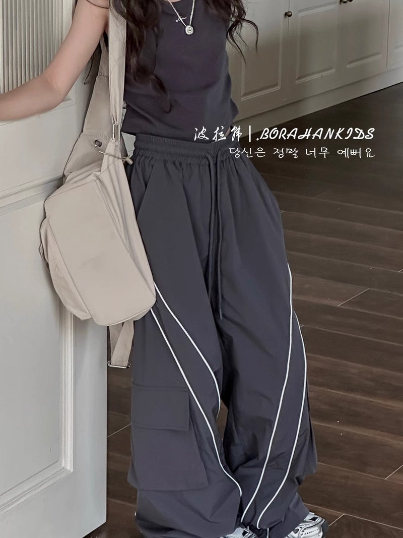 Girls' Fashion Workwear Casual Pants 2025 Arrival Zhongda Children'S Loose Straight Boys' Anti-Mosquito Pants Children'S Wear - Image 4