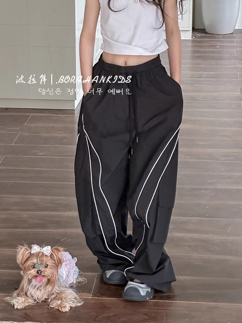 Girls' Fashion Workwear Casual Pants 2025 Arrival Zhongda Children'S Loose Straight Boys' Anti-Mosquito Pants Children'S Wear - Image 5