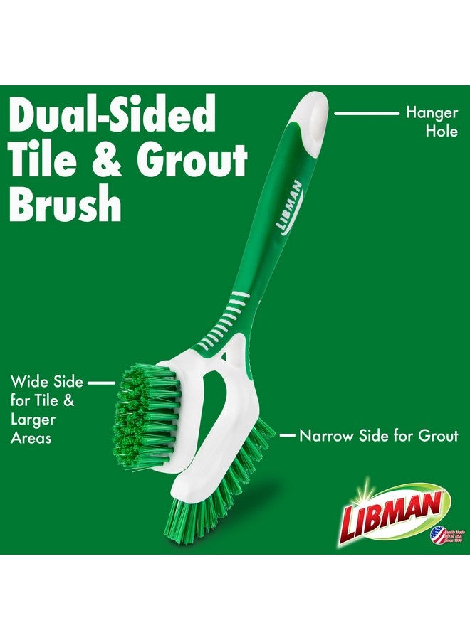 Libman Heavy Duty Scrub Brush Kit | Cleaning Brushes for Household Use | Tub Scrubber | Easy Grip Scrub Brush | Big Job Kitchen Brush | Dual Sided Tile & Grout Brush | 3 Different Brushes Included - Image 2