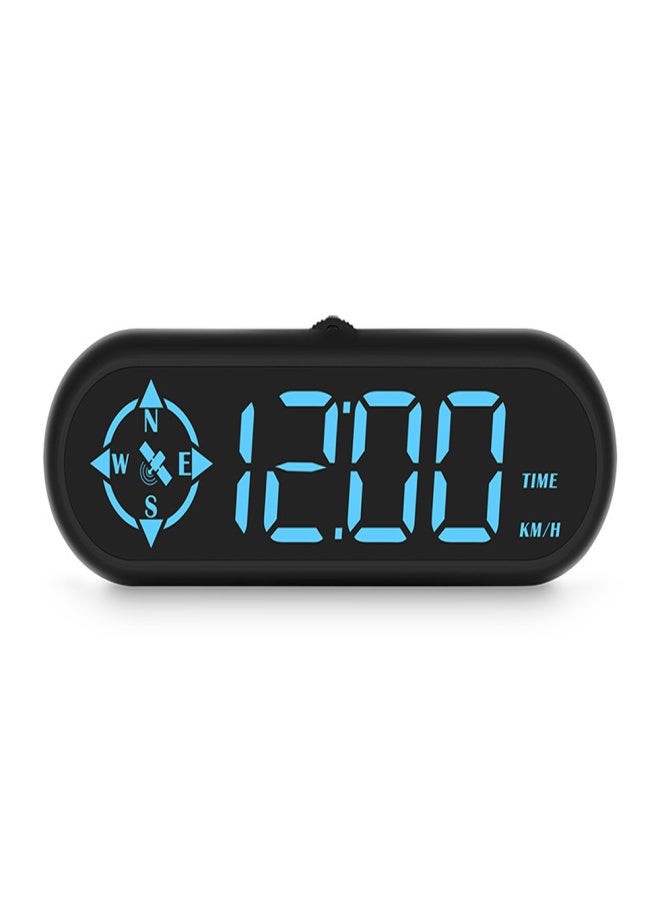 شاشة عرض رأسية للسيارة (HUD) مزودة بمؤشر LED رقمي ونظام تحديد المواقع العالمي (GPS) وعداد سرعة، تدعم تنبيه السرعة الزائدة وتنبيه الإرهاق أثناء القيادة مع مستشعر ضوئي. - Image 1
