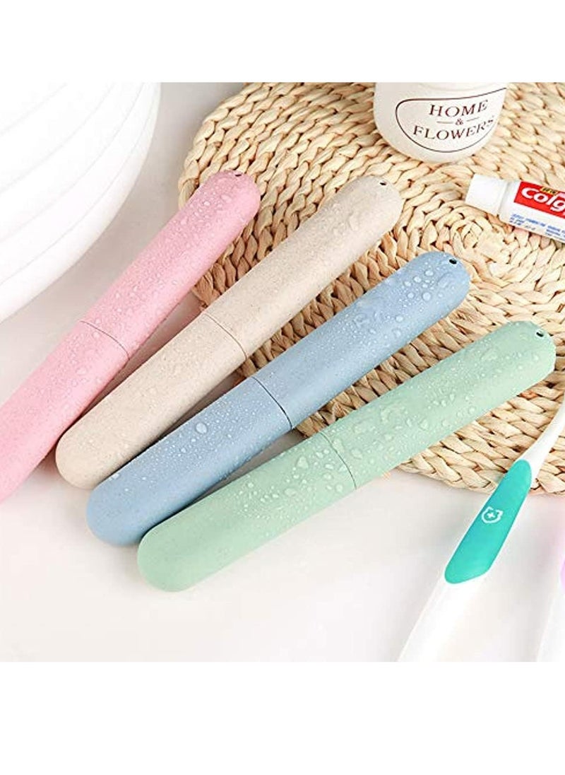 Oasisgalore 4 Packs Portable Travel Toothbrush Case, Breathable Plastic Toothbrush Holder for Home, Travel,School  - Image 3