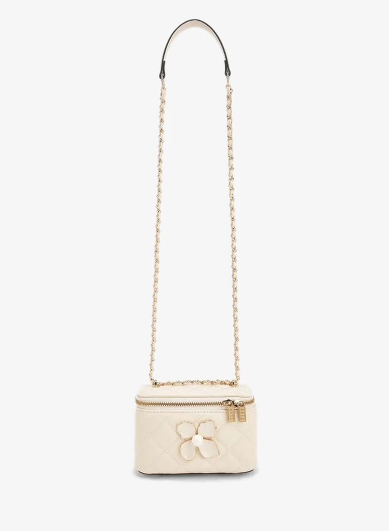 ايل Quilted Crossbody Bag With Floral Accent Ramadan Collections