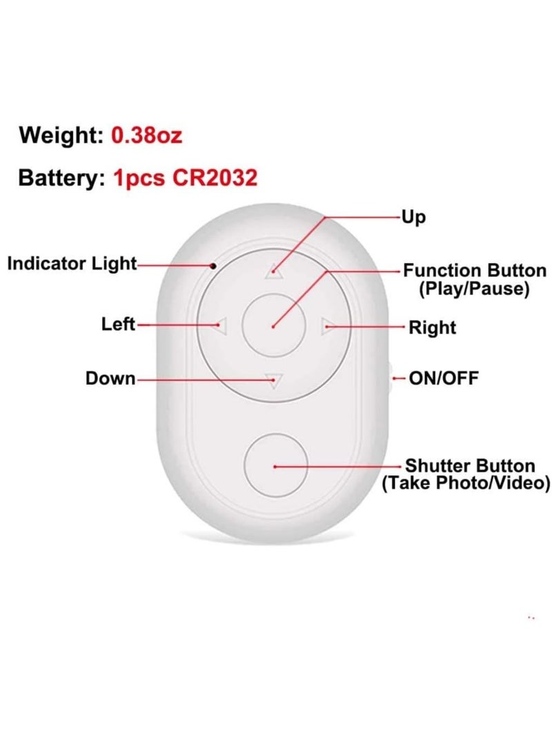 Bluetooth Remote & Page Turner Control - Can Also Use to Scroll Videos for Tiktok and Control to Play/Pause The Video - It Can Work with Most Cellphones/Tablets (Andriod 8.0+ and iOS 6.0~13.3) - Image 5