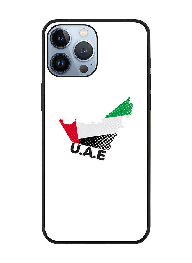 Stylizedd Rugged Black edge case for Apple iPhone 13 Pro Max Slim fit Soft Case Flexible Rubber Edges Anti Drop TPU Gel Thin Cover - UAE Map - Image 1