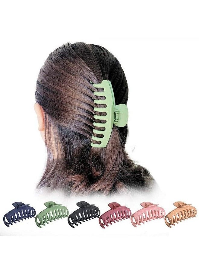 Fameza �1 Pcs Big Claw Clips 4.3? Matte Large Hair Claw Clips Nonslip Ponytail Jaw Barrette Strong Hold Banana Jumbo Claw Clips For Women Long Thick Hair(Single Piece)(Black)  - Image 5