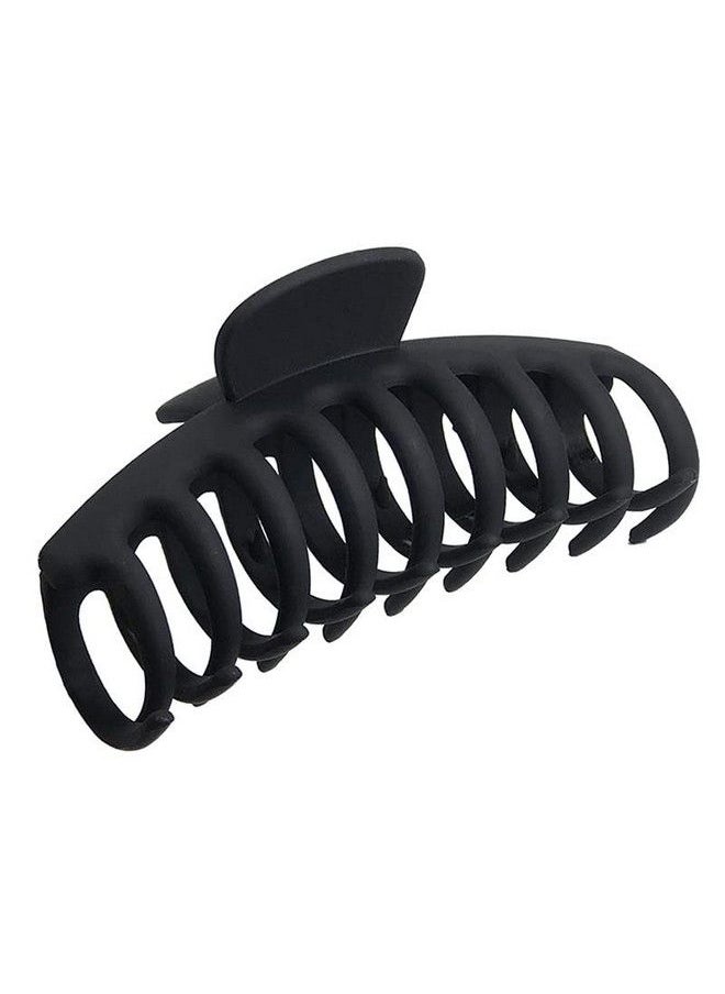 Fameza �1 Pcs Big Claw Clips 4.3? Matte Large Hair Claw Clips Nonslip Ponytail Jaw Barrette Strong Hold Banana Jumbo Claw Clips For Women Long Thick Hair(Single Piece)(Black)  - Image 2