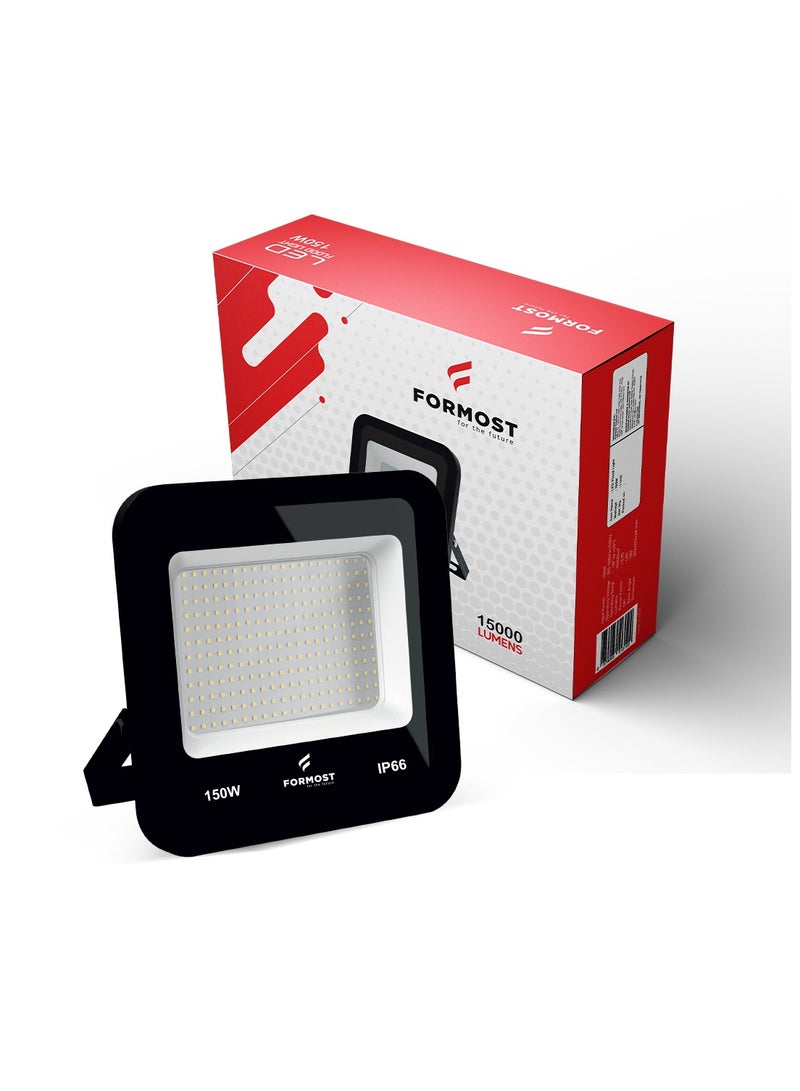 فورموست FORMOST كشاف ضوء LED | IP66 مقاومة للماء | إخراج الضوء الساطع | ضوء خارجي مقاوم للصدمات | مخرج جهد عالي 440 فولت | جودة تصنيع فائقة (150 واط، عبوة من 1 قطع)  - Image 1