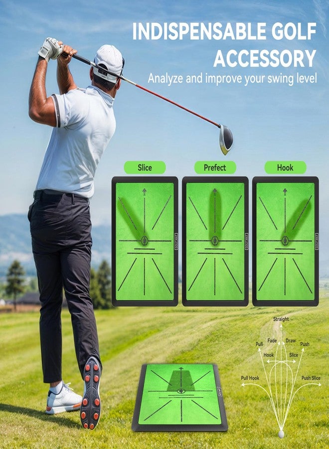 Jspotib Golf Hitting Mat, Golf Practice Mat Outdoor Indoor for Training Chipping Show Swing Path, Golf Impact Turf Mat with Rubber Backing,Golf Accessories for Men,Gifts for Men/Dad/Husband - Image 4