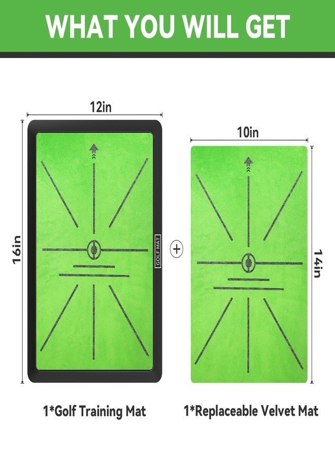 Jspotib Golf Hitting Mat, Golf Practice Mat Outdoor Indoor for Training Chipping Show Swing Path, Golf Impact Turf Mat with Rubber Backing,Golf Accessories for Men,Gifts for Men/Dad/Husband - Image 5