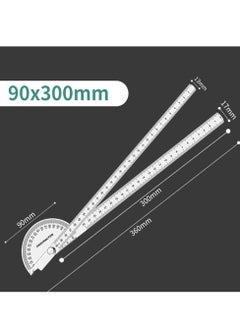 Generic High-precision Professional Carpentry Stainless Steel Angle Protractor Woodworking Hobbyists Multifunction Measuring Tool Angle Ruler  - Image 1