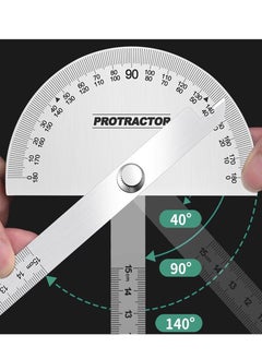 Generic High-precision Professional Carpentry Stainless Steel Angle Protractor Woodworking Hobbyists Multifunction Measuring Tool Angle Ruler  - Image 2