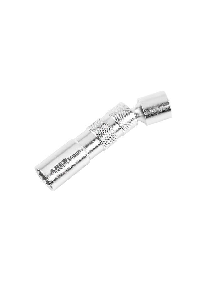 11000-14Mm Thin Wall Magnetic Swivel Spark Plug Socket - 3 8-Inch Drive 12-Point Spark Plug Socket - Walls 2Mm Thinner Than Standard Spark Plug Sockets