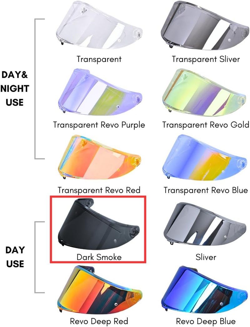 Logto K6S Dark Smoke Visor Replacement for Motorcycle Helmets - Image 5