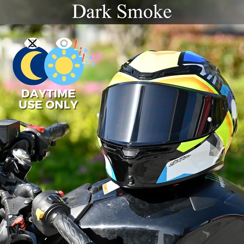 Logto K6S Dark Smoke Visor Replacement for Motorcycle Helmets - Image 3