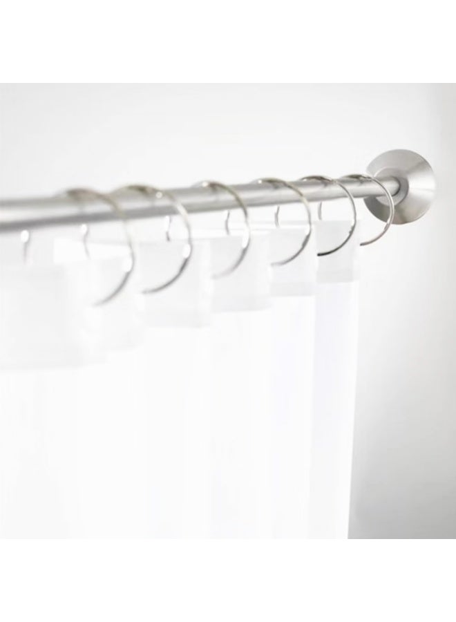 Metal Circular Shower Curtain Ring，20 Pack Silver 51mm Diameter Drape Ring Loops for Bathroom - Image 4