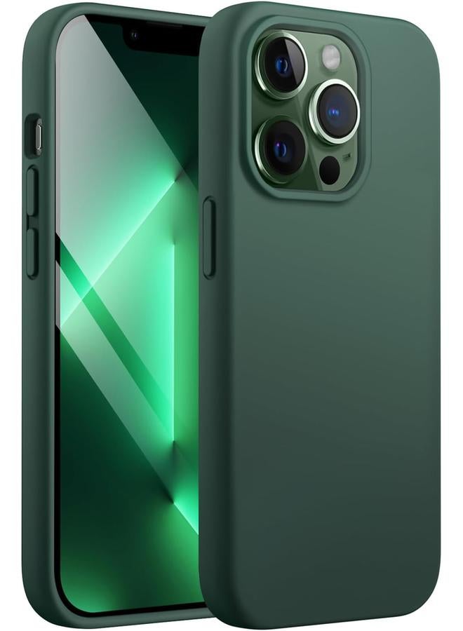 Jetech Silicone Case For Iphone 13 Pro Max 6.7 Inch Silky Soft Touch Full Body Protective Phone Case Shockproof Cover With Microfiber Lining Midnight Green - Image 1
