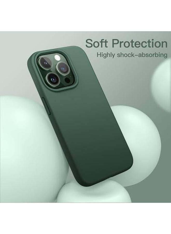 Jetech Silicone Case For Iphone 13 Pro Max 6.7 Inch Silky Soft Touch Full Body Protective Phone Case Shockproof Cover With Microfiber Lining Midnight Green - Image 4