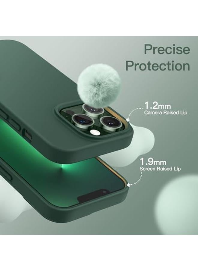 Jetech Silicone Case For Iphone 13 Pro Max 6.7 Inch Silky Soft Touch Full Body Protective Phone Case Shockproof Cover With Microfiber Lining Midnight Green - Image 5