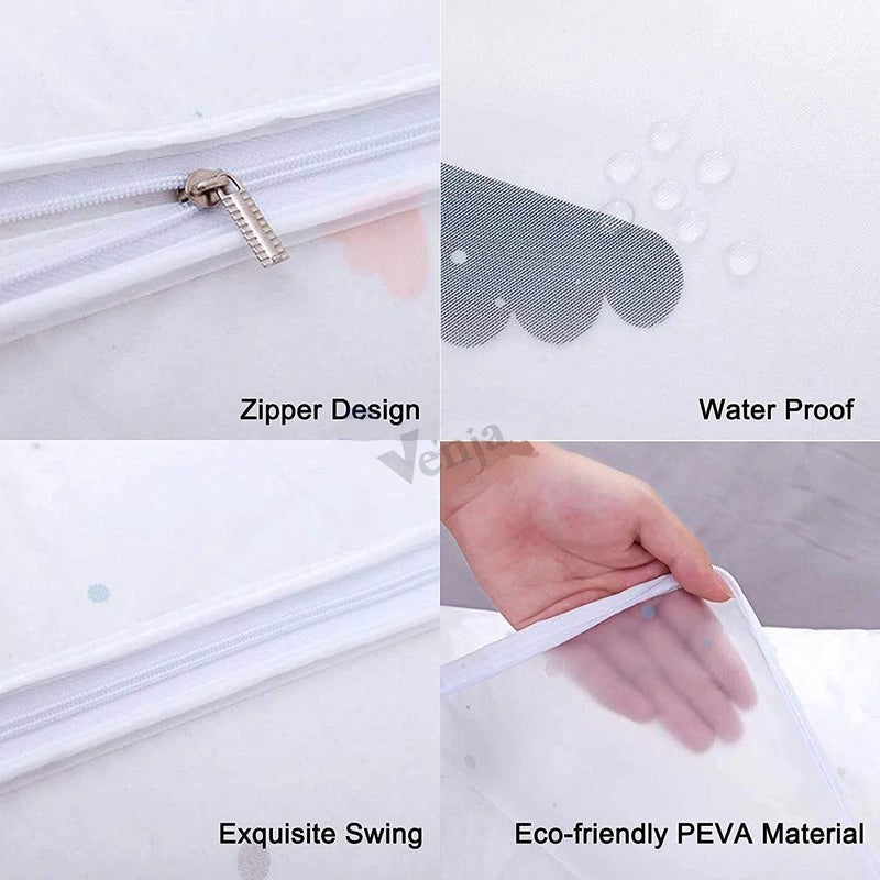 2HEET 2HEET Large Blanket Storage Bag for Quilts Pillows Coats Jackets MoistureProof Dustproof Underbed Storage Organizer Foldable Durable with Transparent Window 58x40x22 CM - Image 2