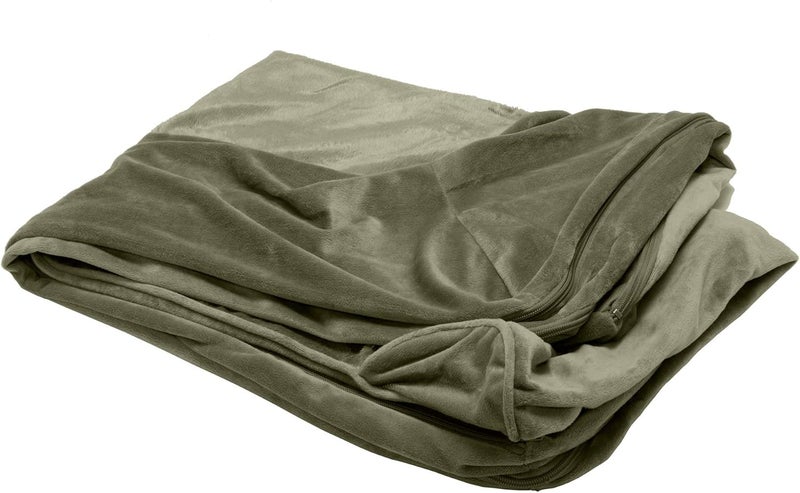 Furhaven Pet Dog Bed Cover | Faux Fur & Velvet Traditional Sofa-Style Living Room Couch Pet Bed Replacement Cover for Dogs & Cats, Dark Sage, Large - Image 1