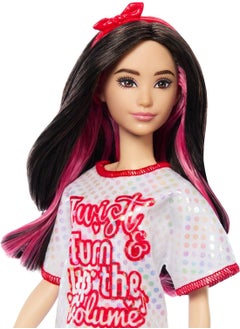 Barbie فستان شبكي أحمر من مجموعة دمى باربي فاشونيستاس  - Image 2