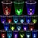 CUPLOOV Halloween Glow in The Dark Party Cups 25Pcs Halloween Disposable Plastic Cups Light Up Cups with Horror Stickers for Kids Adults Birthday Party Decorations Supplies 16oz - Image 3