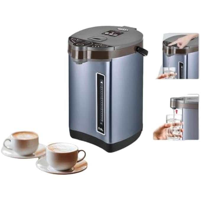 rayihni 5L Electric Thermo Pot With Auto Pump And Cup Touch Switch 1430W Stainless Steel Inner Pot 2Year Warranty 57201 - Image 1