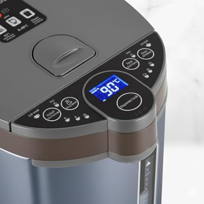 rayihni 5L Electric Thermo Pot With Auto Pump And Cup Touch Switch 1430W Stainless Steel Inner Pot 2Year Warranty 57201 - Image 5