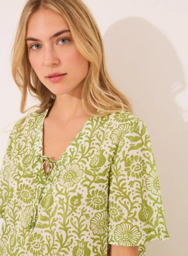 women'secret Floral print cotton nightgown