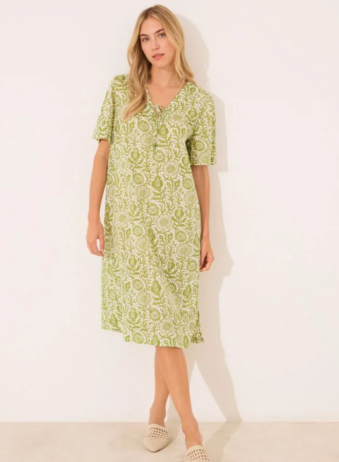 women'secret Floral print cotton nightgown