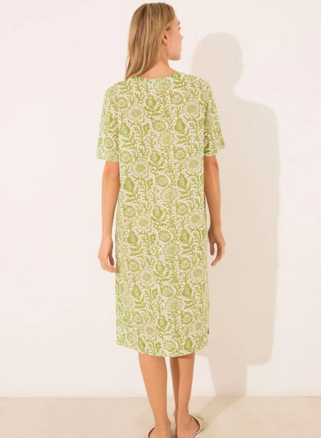 women'secret Floral print cotton nightgown