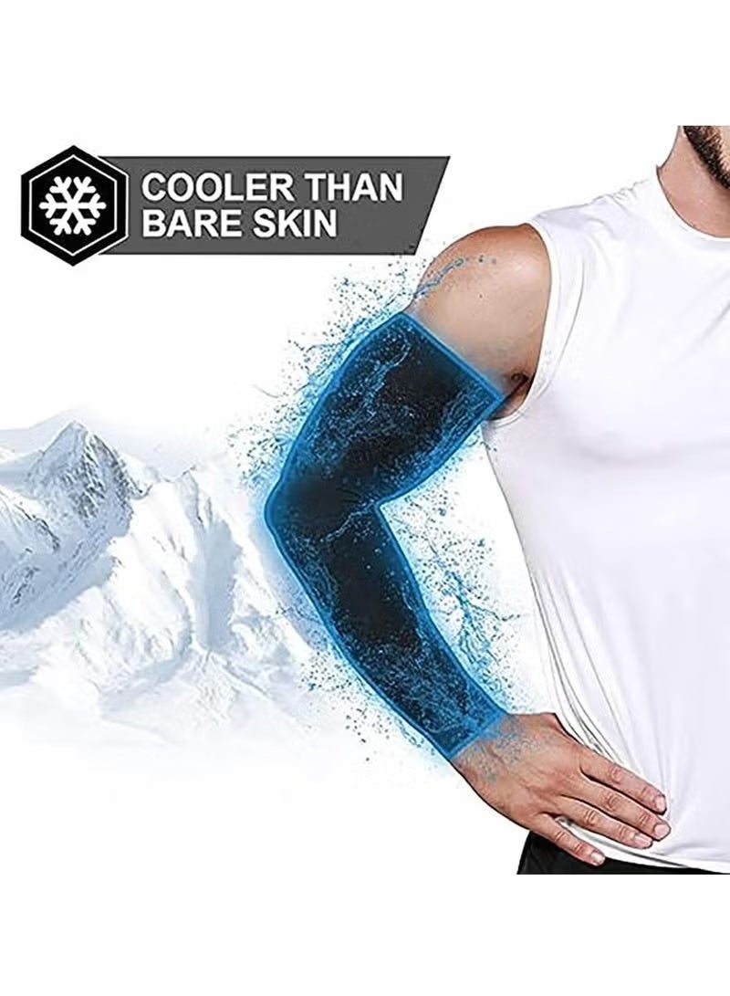 Sun UV Protection Cooling Arm Sleeves, for Men & Women, UPF 50 Arm Cover, Arm Sun Sleeves Compression UV Protection Cooling, Cycling, Driving, Golf, Running (Black) - Image 4