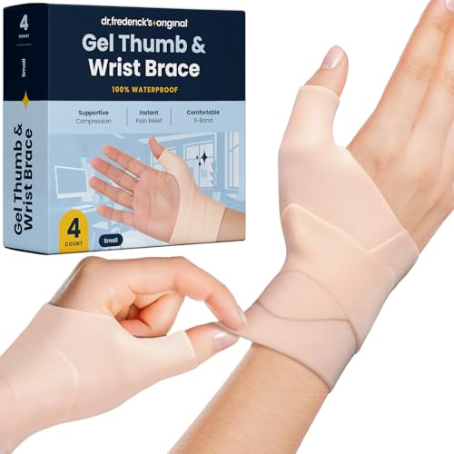 Dr. Frederick's Original Waterproof Thumb & Wrist Brace - 4 ct - Spica Splint - Tendonitis Brace for Arthritis, De Quervain's - Fits Left or Right Hand - Women & Men - Pain Relief & Comfort - Small - Image 1