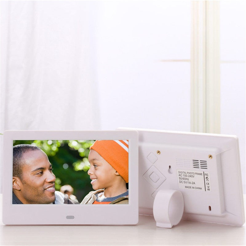 Digital Photo Frame 7 Inch White 1024*600 High-Resolution Display - Motion Sensor Energy-Saving Touch Screen Photo Frame for Home Family Photo Slideshow & Digital Album Display - Image 5